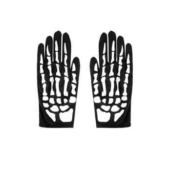 Handschuhe aus Knochen - schwarz und weiß