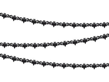 Seidenpapier-Girlande Fledermäuse - schwarz - 4m