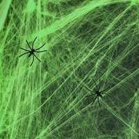 Halloween spider web - green - 200g