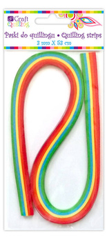 Quilling Streifen - Regenbogen - 3mm