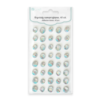 Self-adhesive crystals mix, iridescent - fish scale 40 pcs.