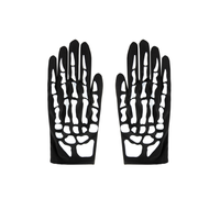 Bone gloves - black and white