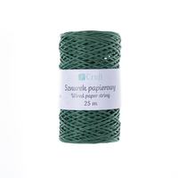 Paper string with wire 25m - green