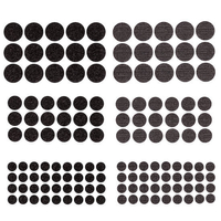 Round adhesive Velcro, mix black, 69 pcs
