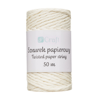 Twisted paper string - ecru 50 m