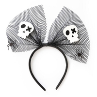 Headband - bow, skulls, spiders 26x26 cm