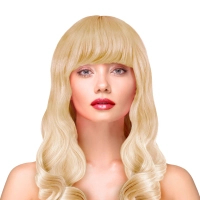 Wig - long, curly, blonde