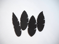 Foam feathers with indentations