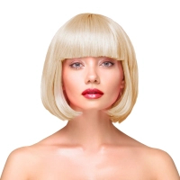 Perücke - kurz, gerade, blond