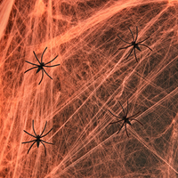 Halloween-Spinnennetz – orange – 20 g