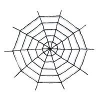 Plush spider web - black - 150 cm