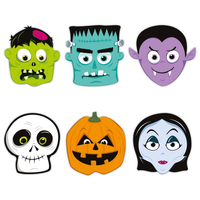 Halloween Monsters paper masks 24x23cm 6pcs.