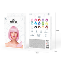 Wig - short, straight, light pink